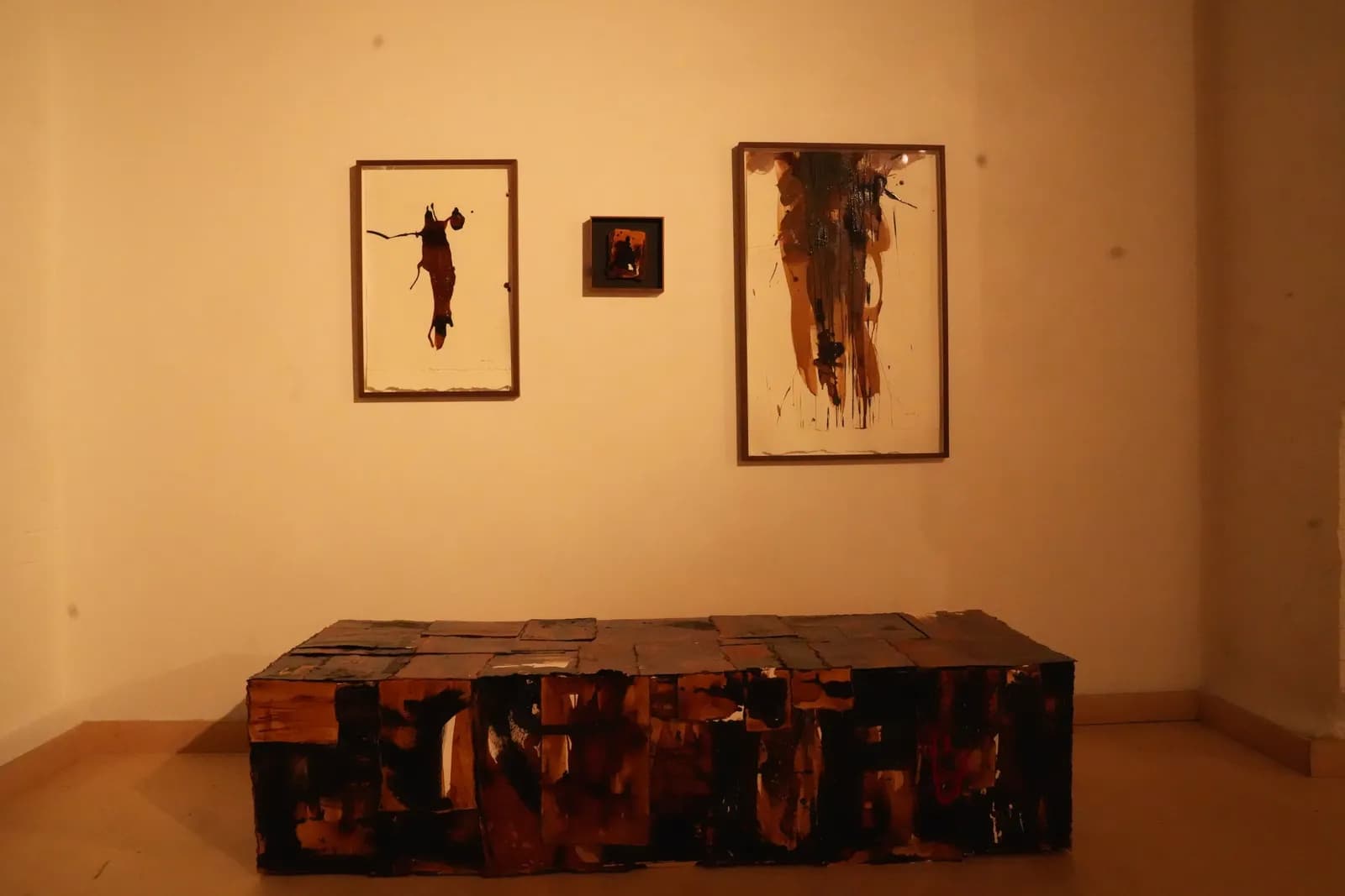 Coffee and other natural materials are a theme in Abraham Babajide Cole's current body of work.