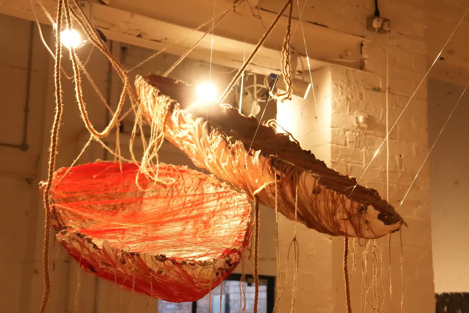 Detail from the installation "Elsewhere has Entered the Body" by Abraham Babajide Cole.