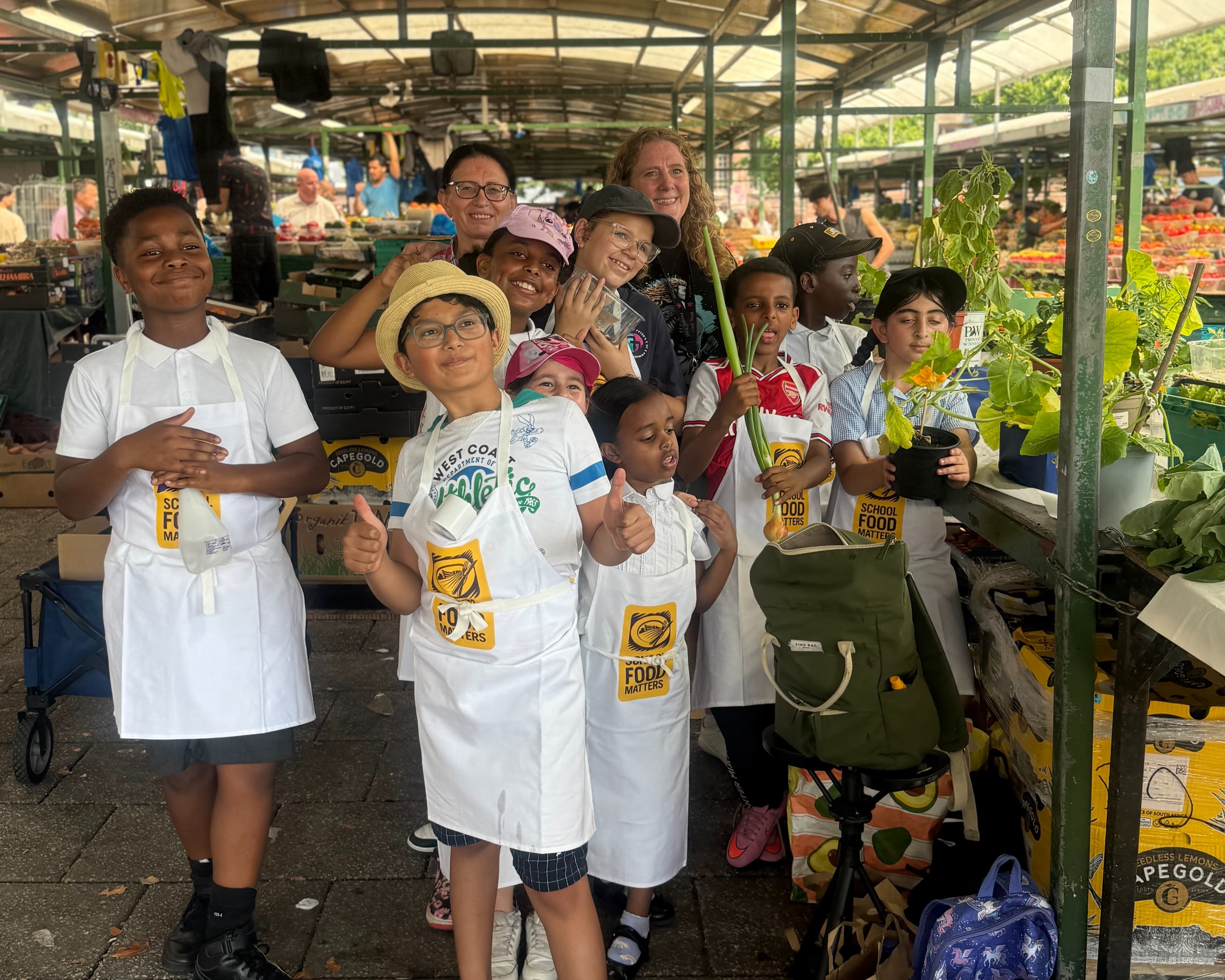 Birmingham Schoolchildren Sell Home-Grown Produce at Bullring Open Market