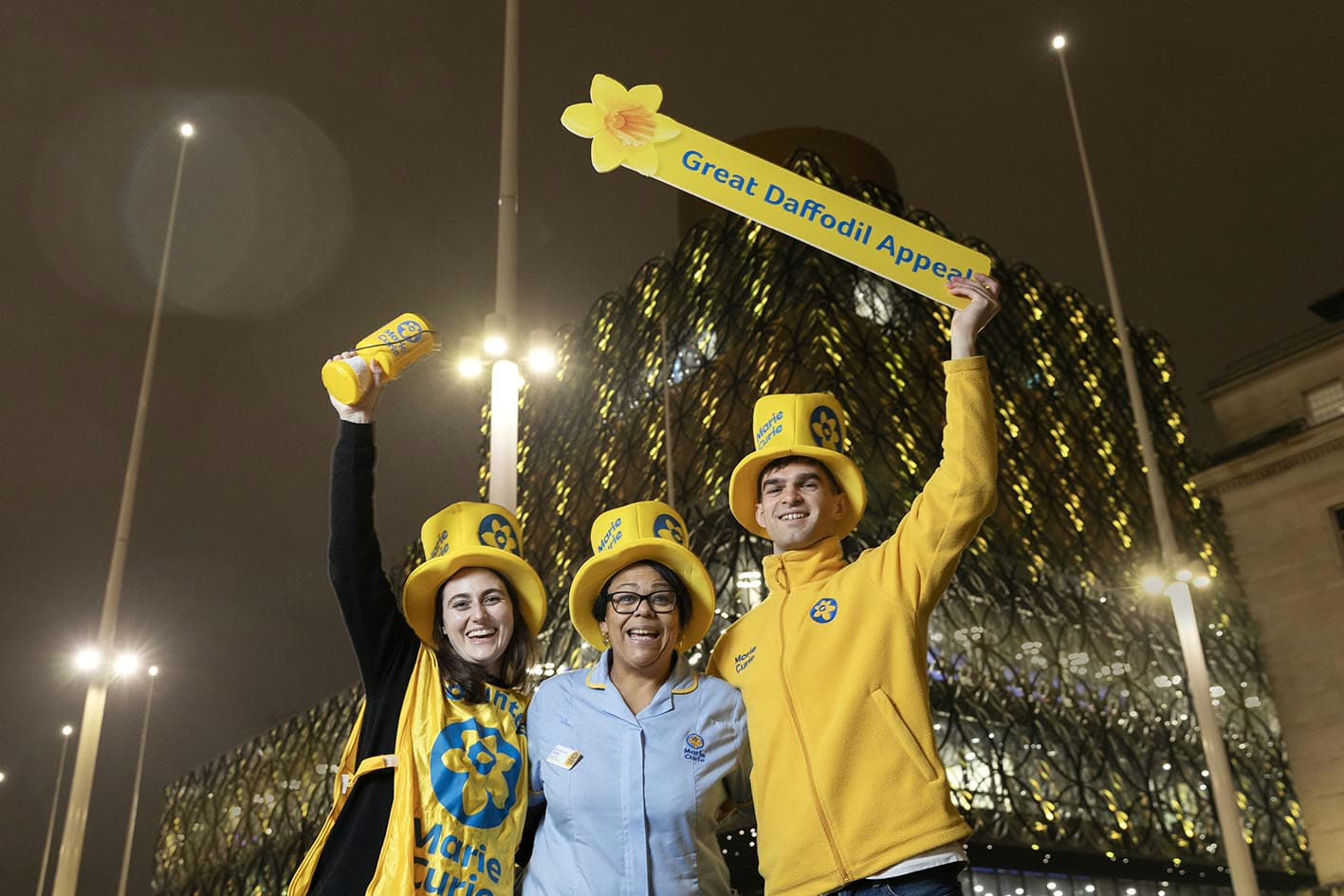 Library of Birmingham Lit in Yellow to Honour Marie Curie’s Lifesaving Work