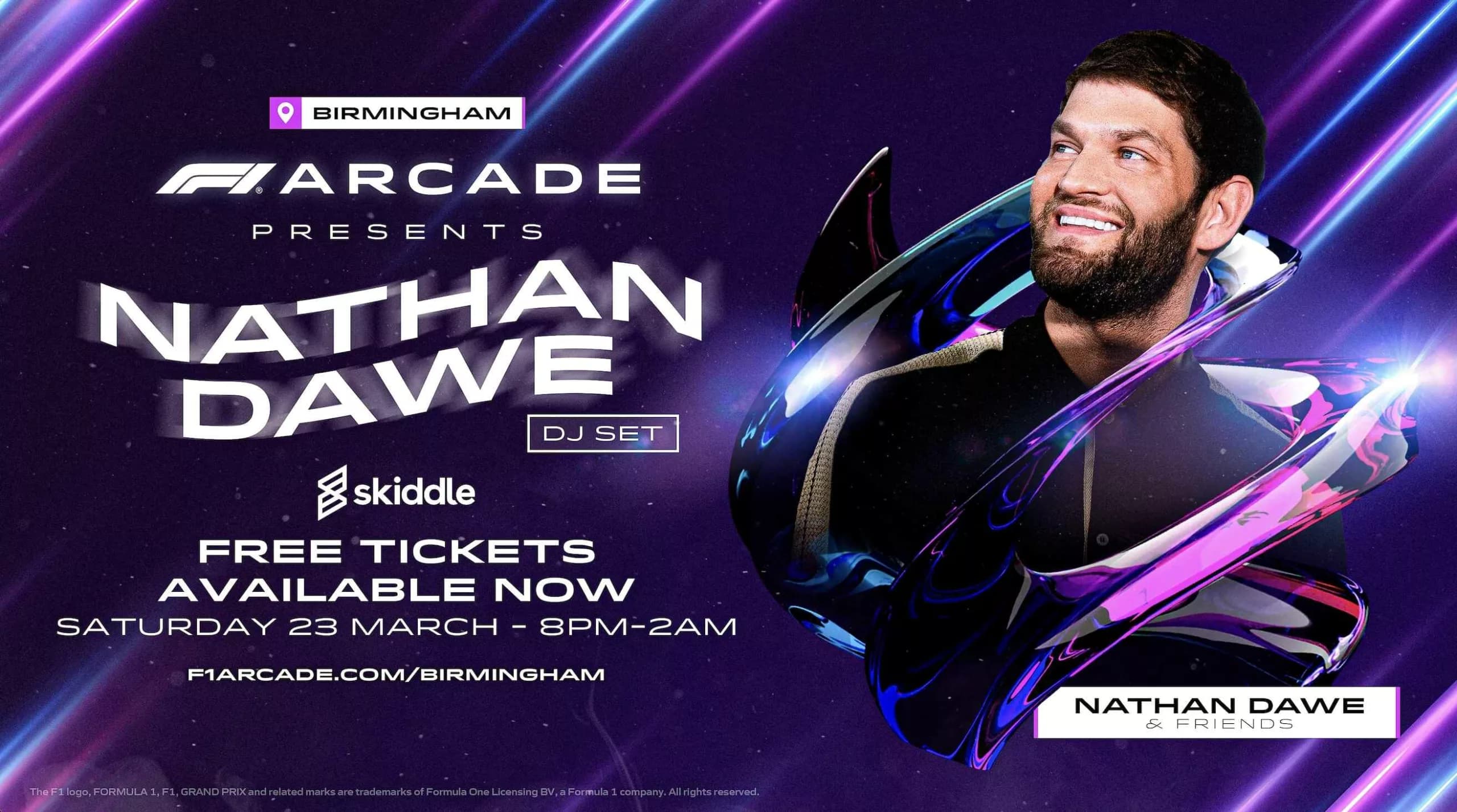 F1 Arcade Birmingham Launches Late-Night Music with DJ Nathan Dawe