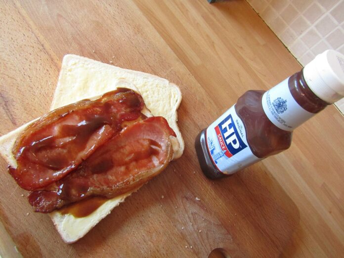 Bacon sandwich with HP sauce